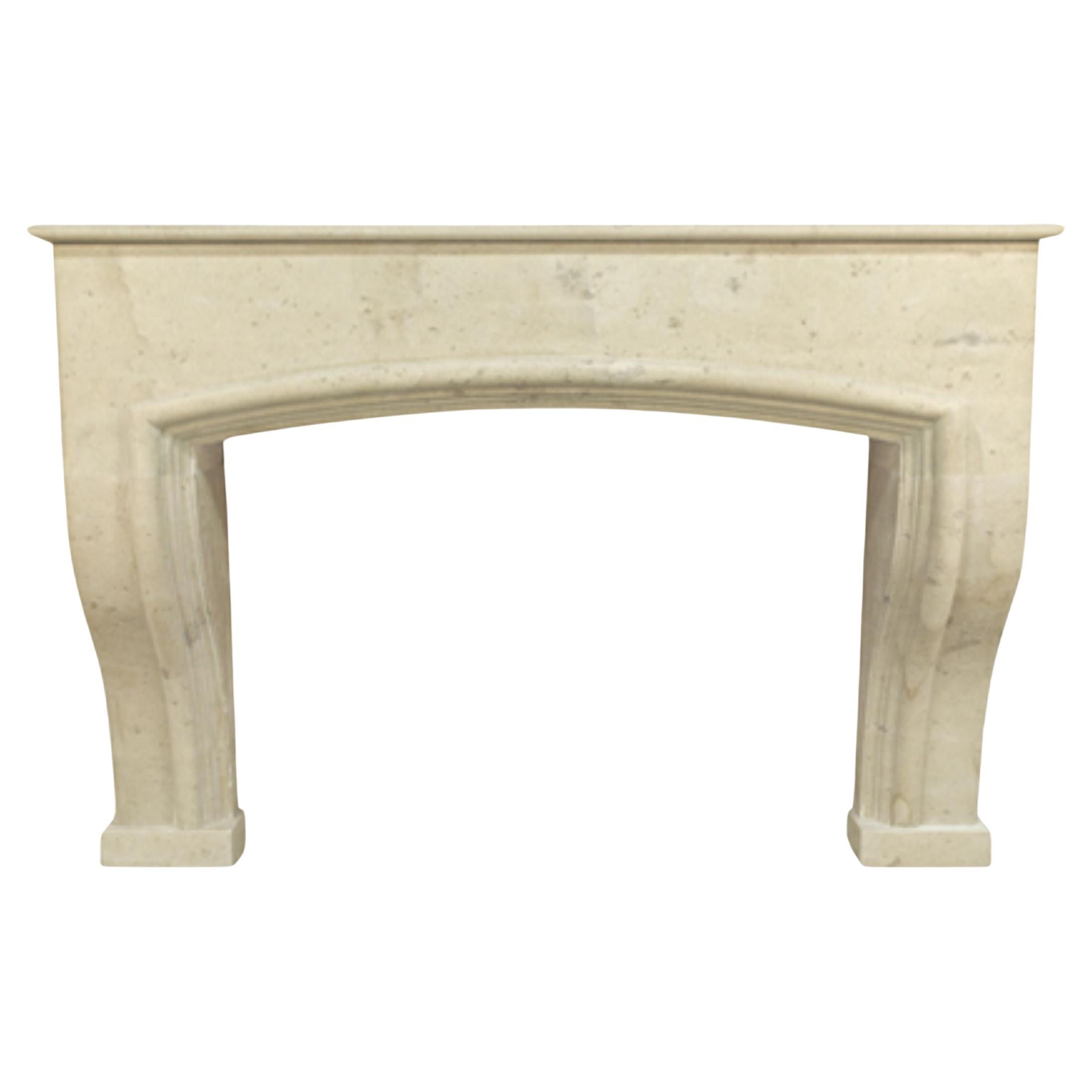 The Bourgogne: A Classic French Stone Fireplace For Sale