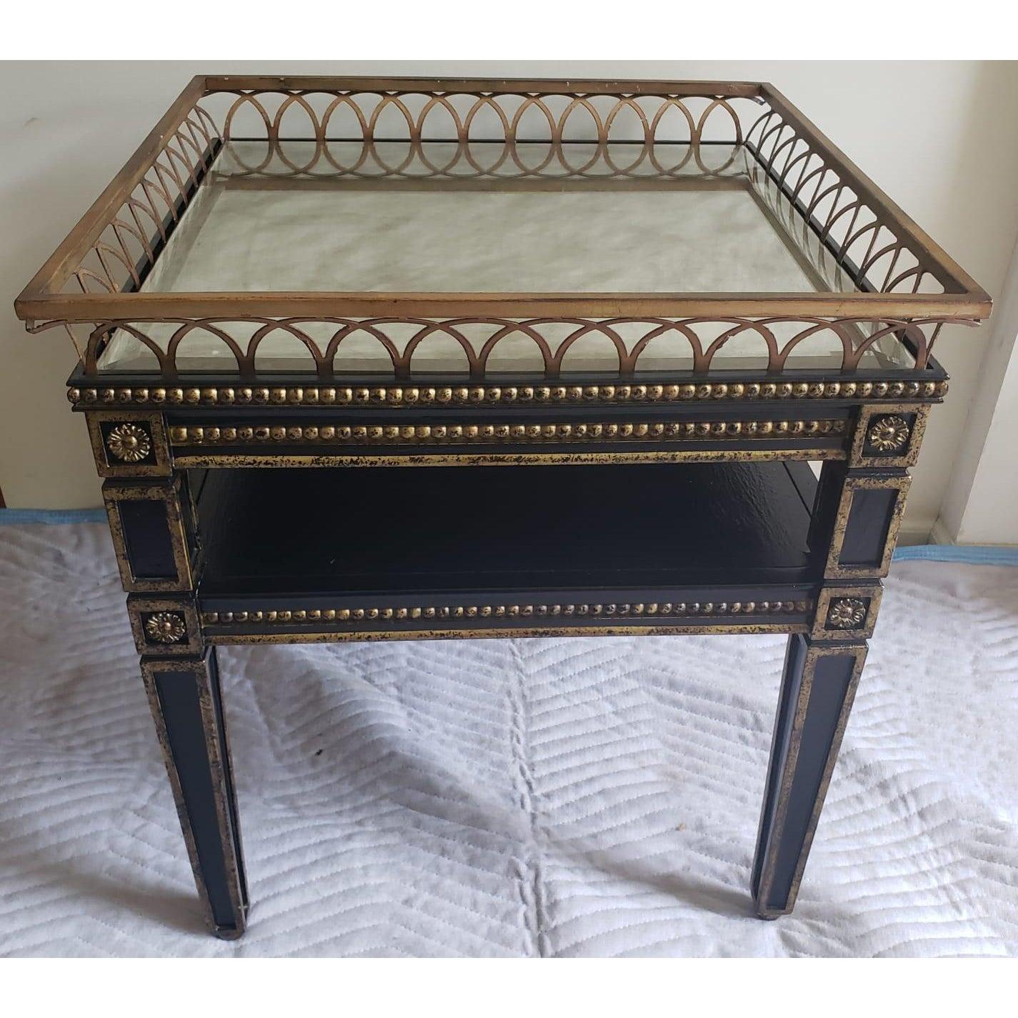 Bradburn Vintage Neoclassical Giltwood Frame and Metal Ring Top with For Sale 2