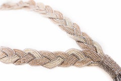 The Braid Necklace- Hand-sewn with Ruby