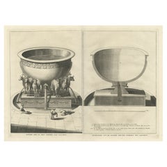 The 'Brazen Sea' in Solomon's Temple and a Cross Section of the Brazen Sea, 1725