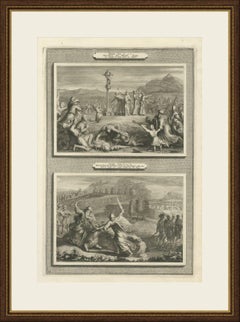 The Brazen Serpent and Balaam's Ass Stopped by the Angel, Mortier circa 1700