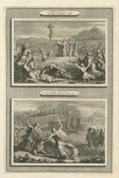 The Brazen Serpent and Balaam's Ass Stopped by the Angel, Mortier circa 1700