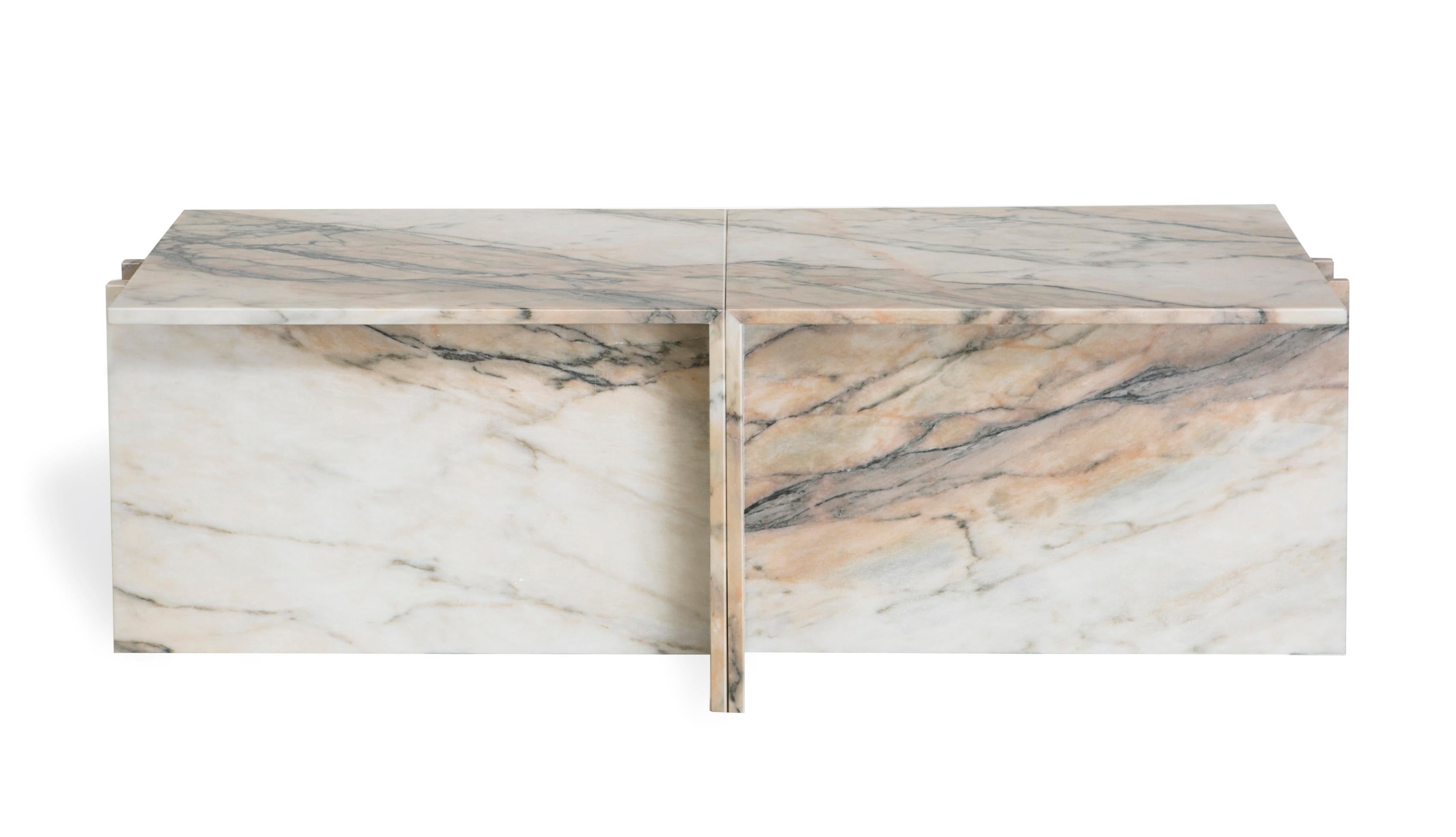 faux marble cube side table