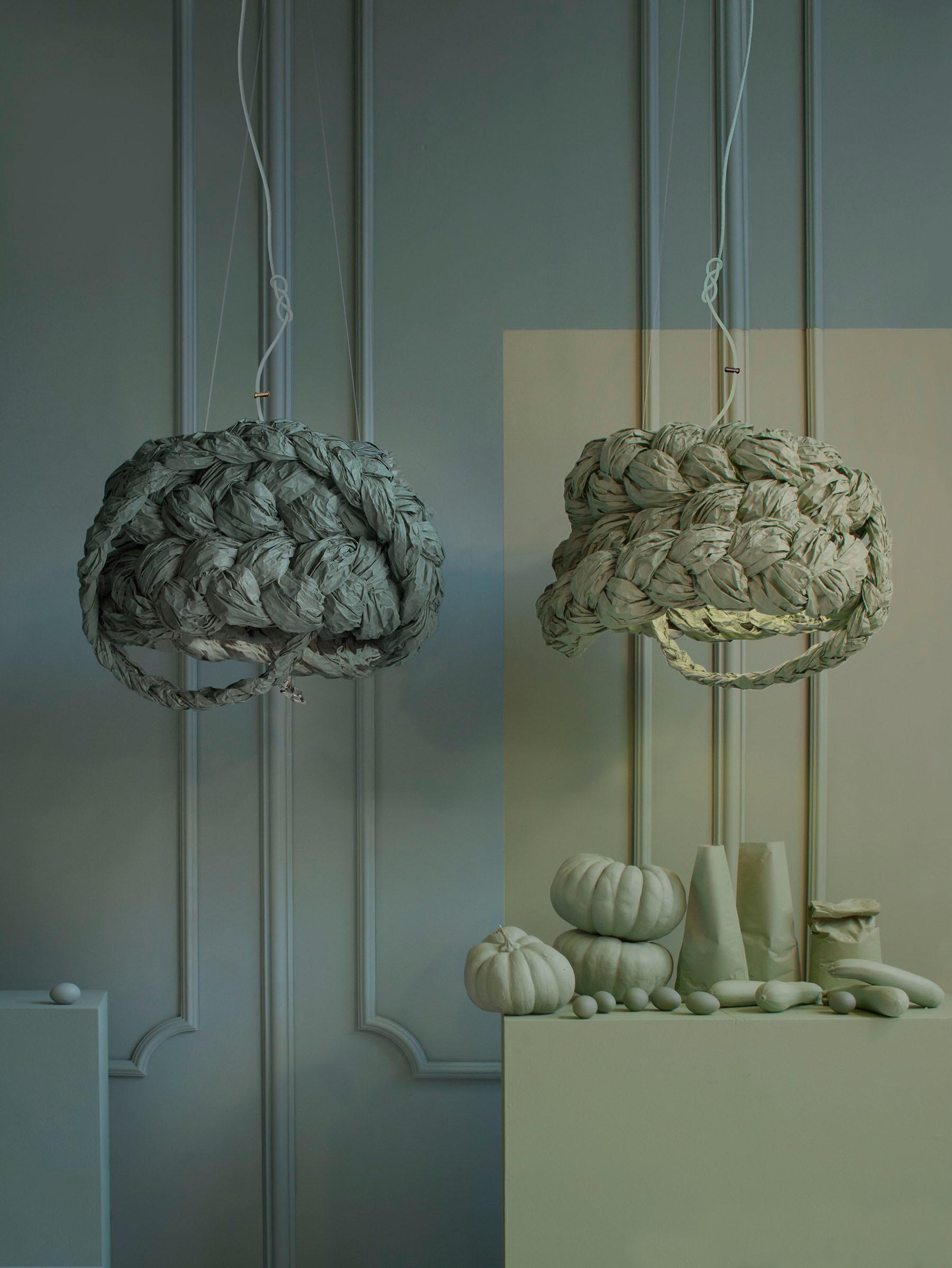 Postmoderno Lampada a sospensione The Bride Large Mint di Mammalampa in vendita