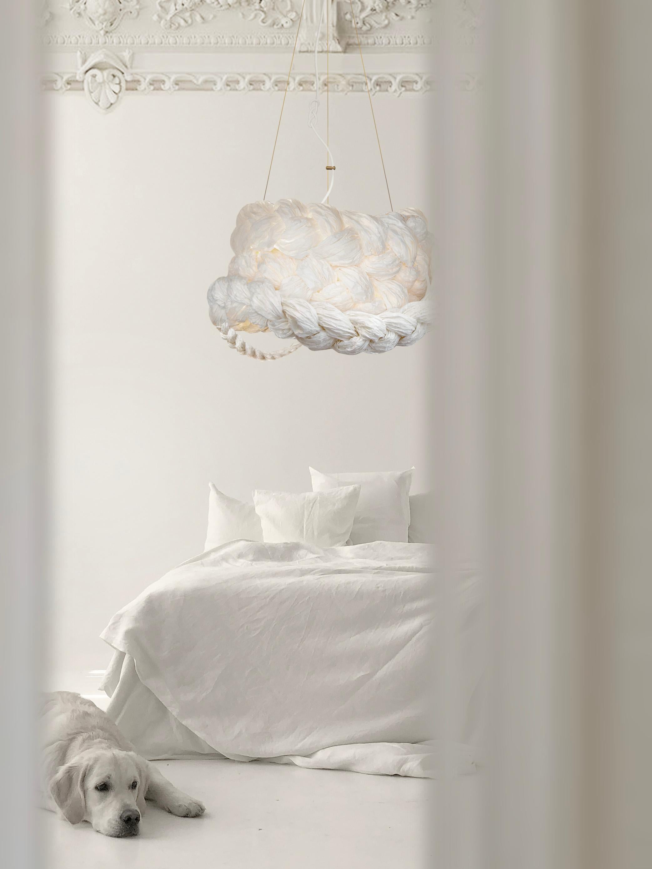 Lettone Lampada a sospensione The Bride Large White di Mammalampa in vendita