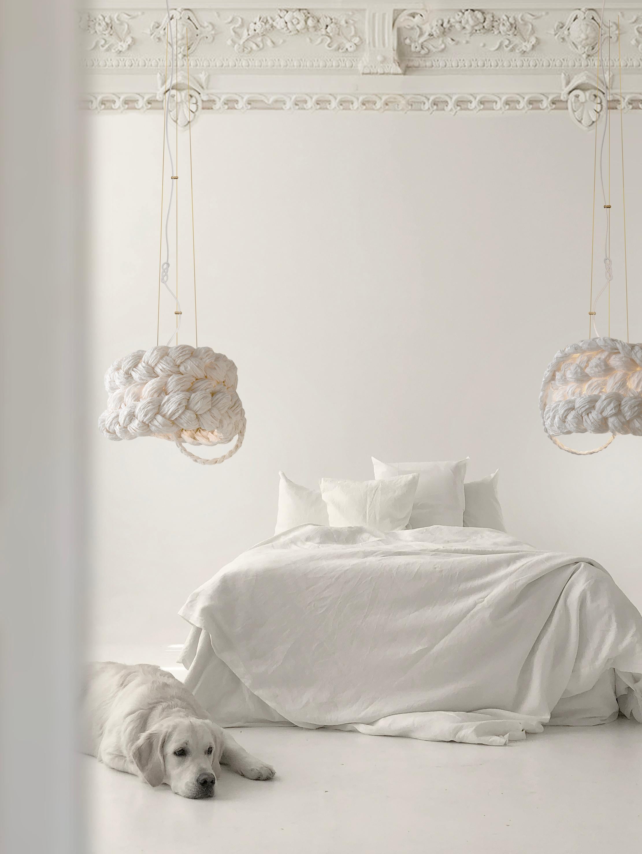 Postmoderne Lampe suspendue The Bride Medium White de Mammalampa en vente