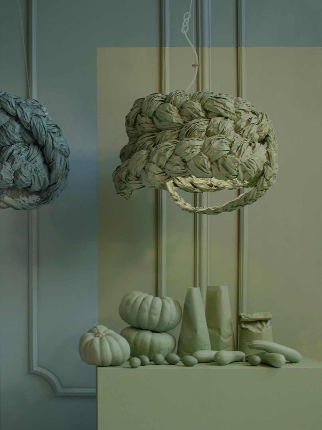 Postmoderno Lampada a sospensione The Bride Small Mint di Mammalampa in vendita
