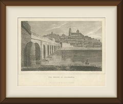 The Bridge at Salamanca, Spain, Peninsular War, Antique Engraving, 1817