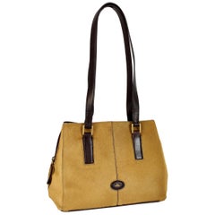Vintage The Bridge Beige Pony Skin Rigid Handbag