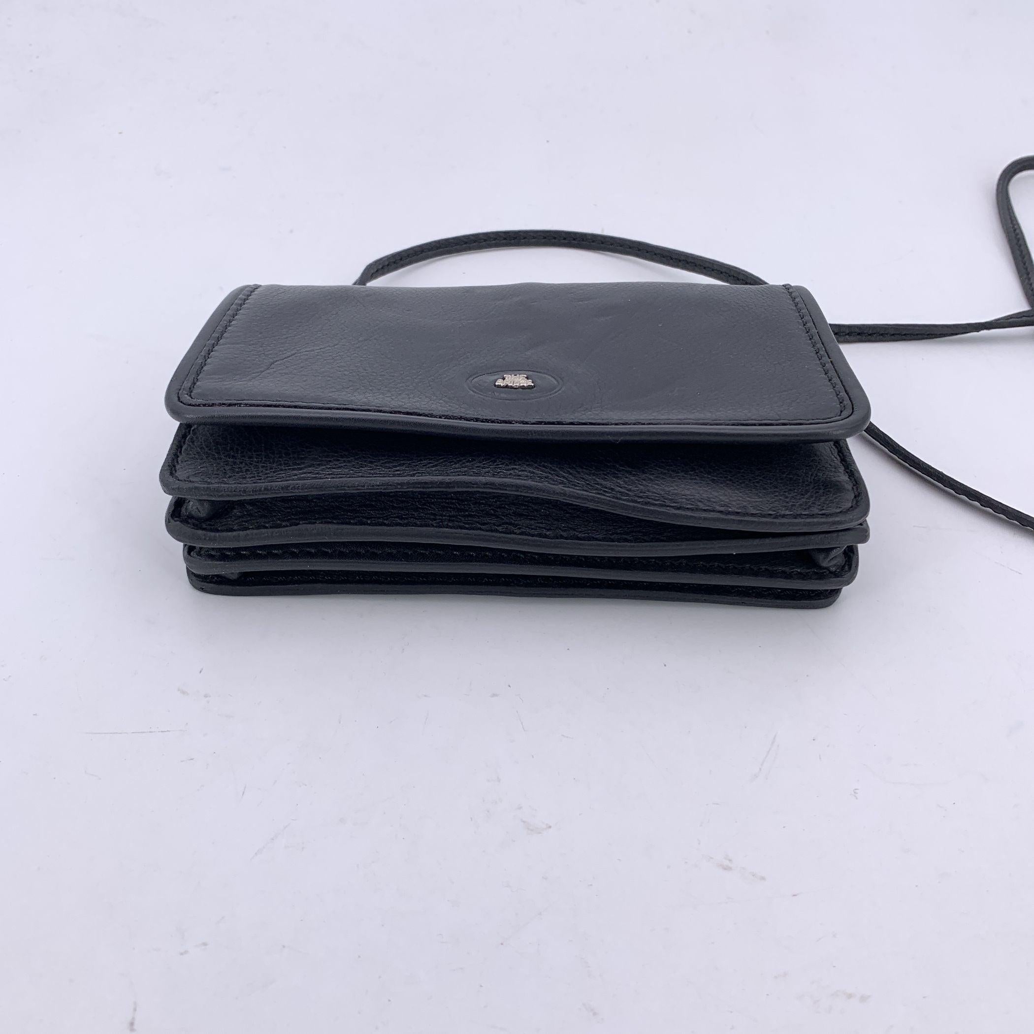The Bridge Black Leather Small Mini Messenger Crossbody Bag For Sale 1