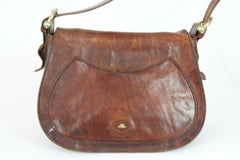 The Bridge Brown Leather Saddle Shoulder Bag