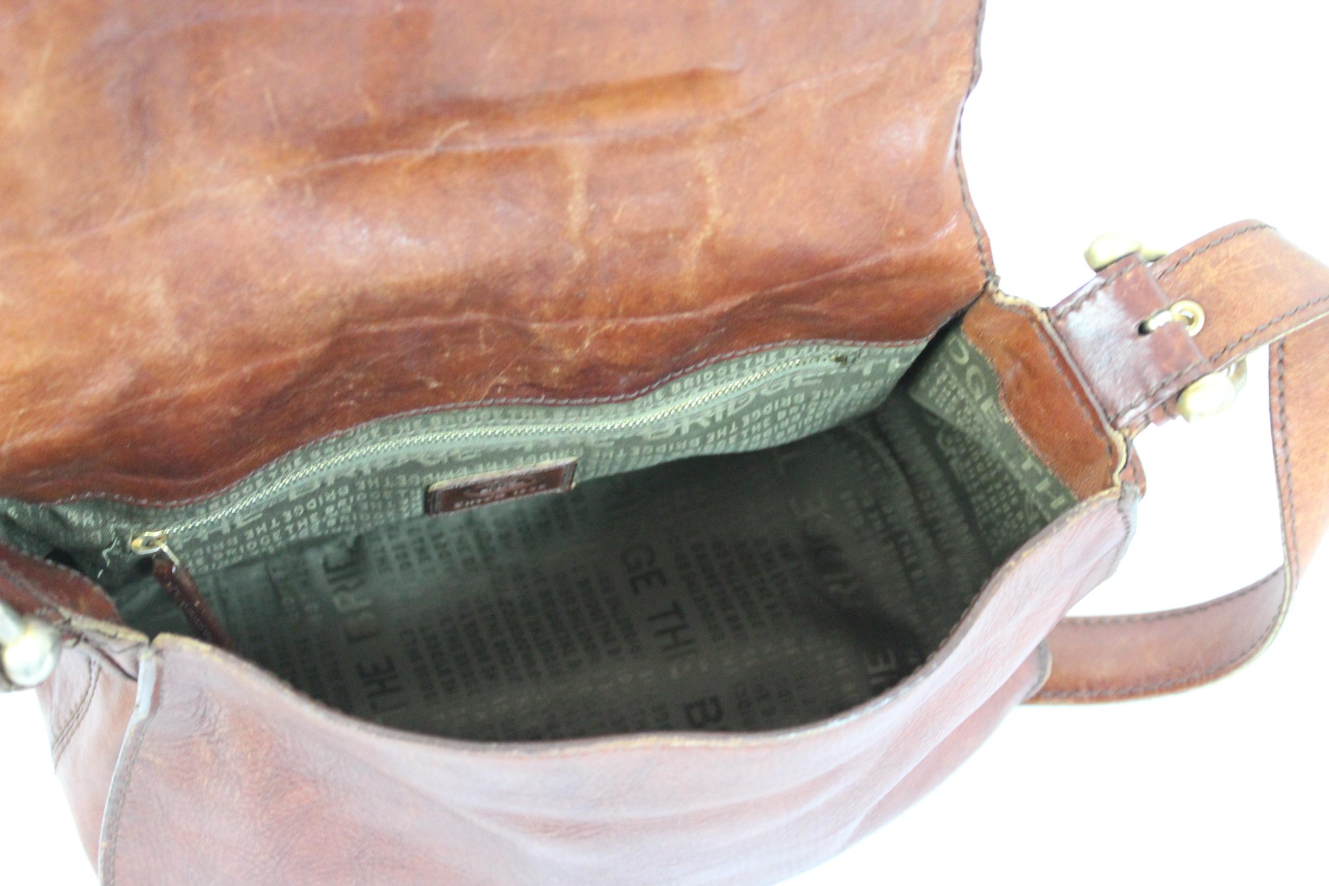 The Bridge Brown Leather Saddle Shoulder Bag 2