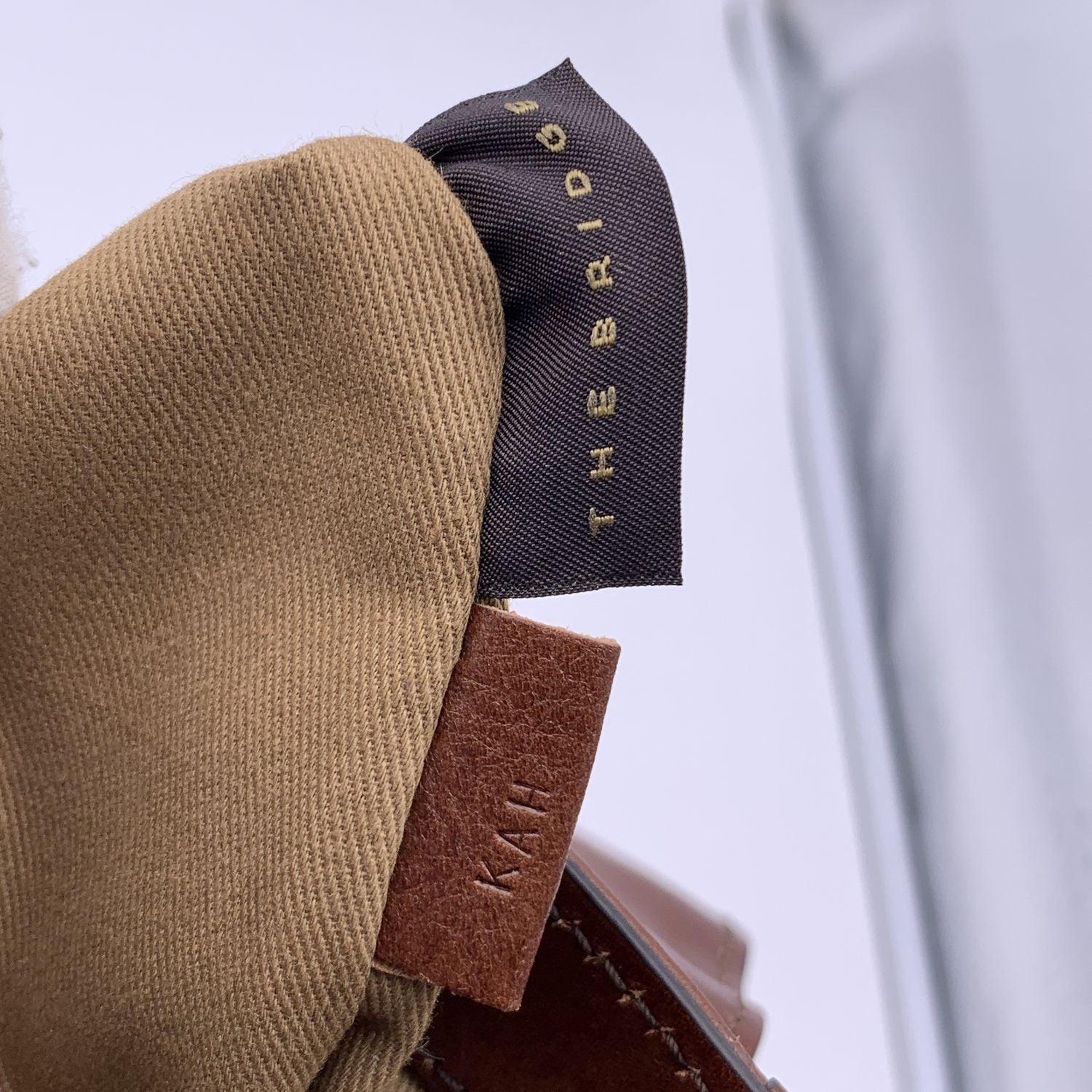 The Bridge Brown Leather Shoulder Bag Flap Bucket For Sale 3