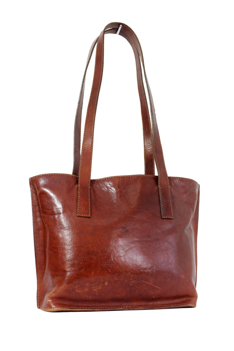 The Bridge Brown Leather Shoulder Shopper Bag at 1stDibs | the bridge  leather bags, the bridge shopper bag