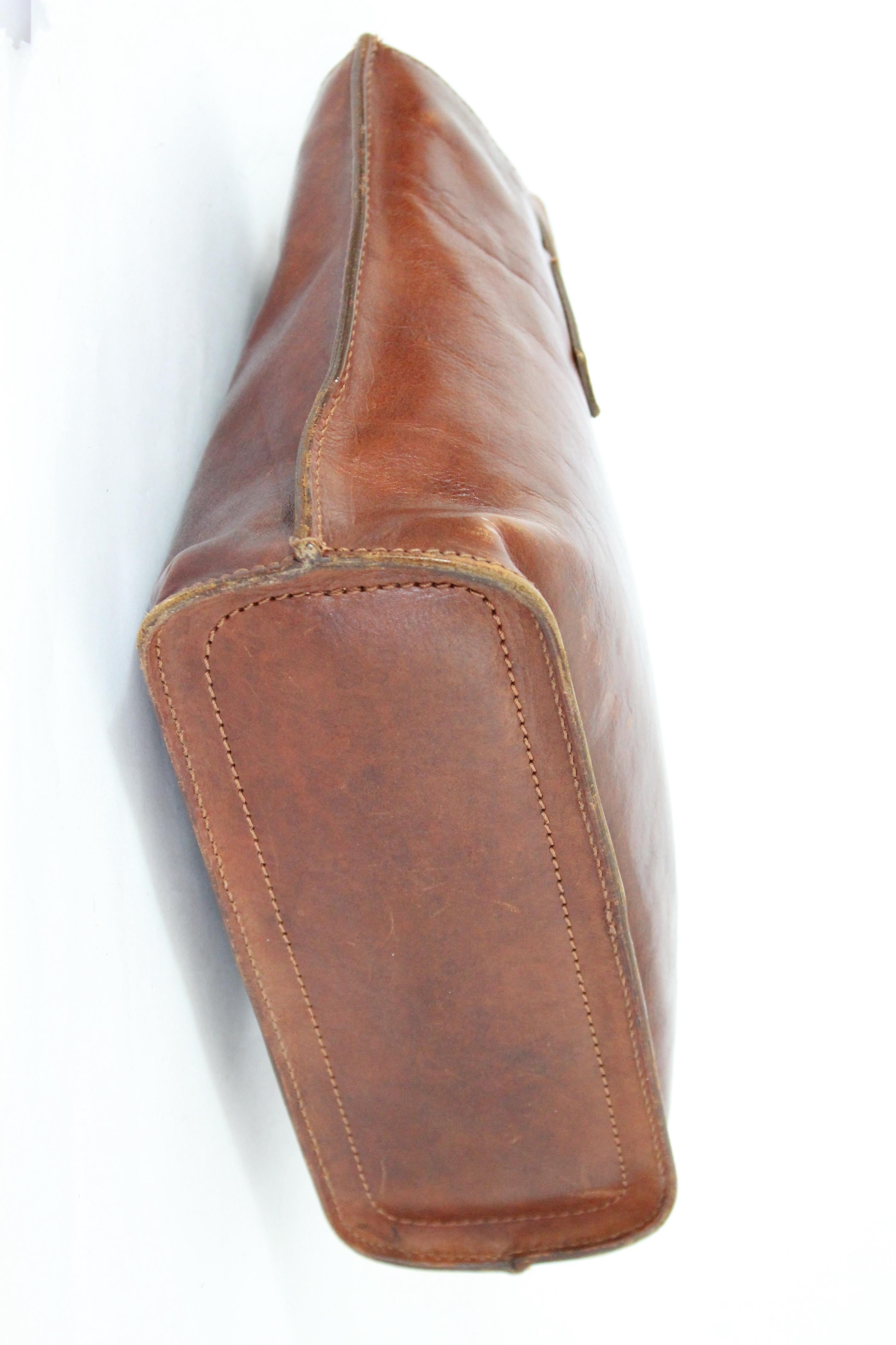 The Bridge Brown Leather Shoulder Shopper Bag 3