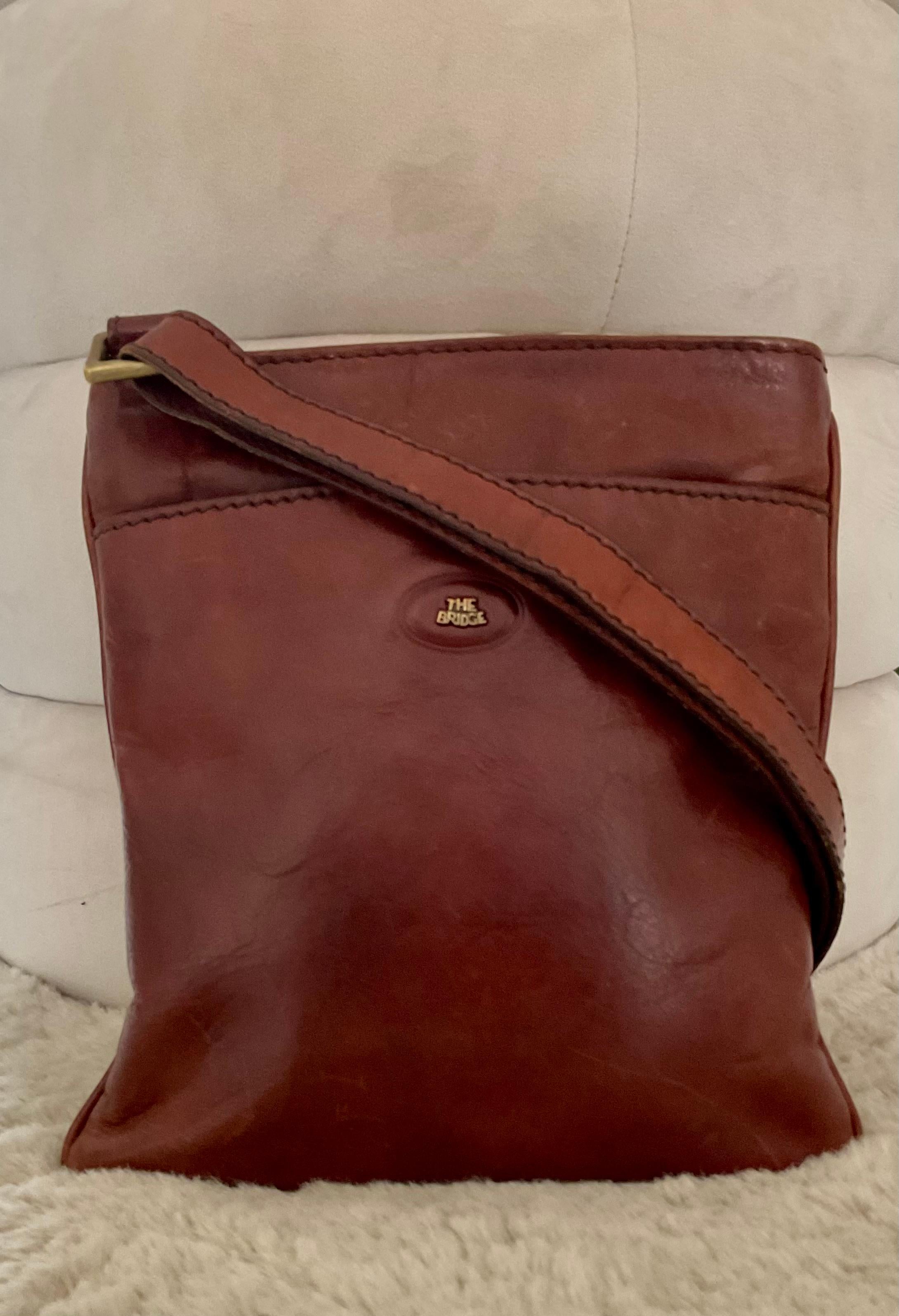 The Bridge Leder Crossbody Tasche 1980er (Braun) im Angebot