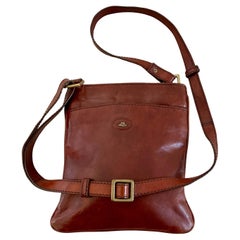 Borsa a tracolla in pelle The Bridge anni '80