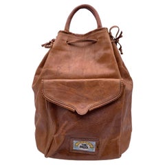 The Bridge Vintage Brown Leather Backpack Shoulder Bag