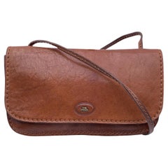 The Bridge Vintage Brown Leather Small Messenger Crossbody Bag