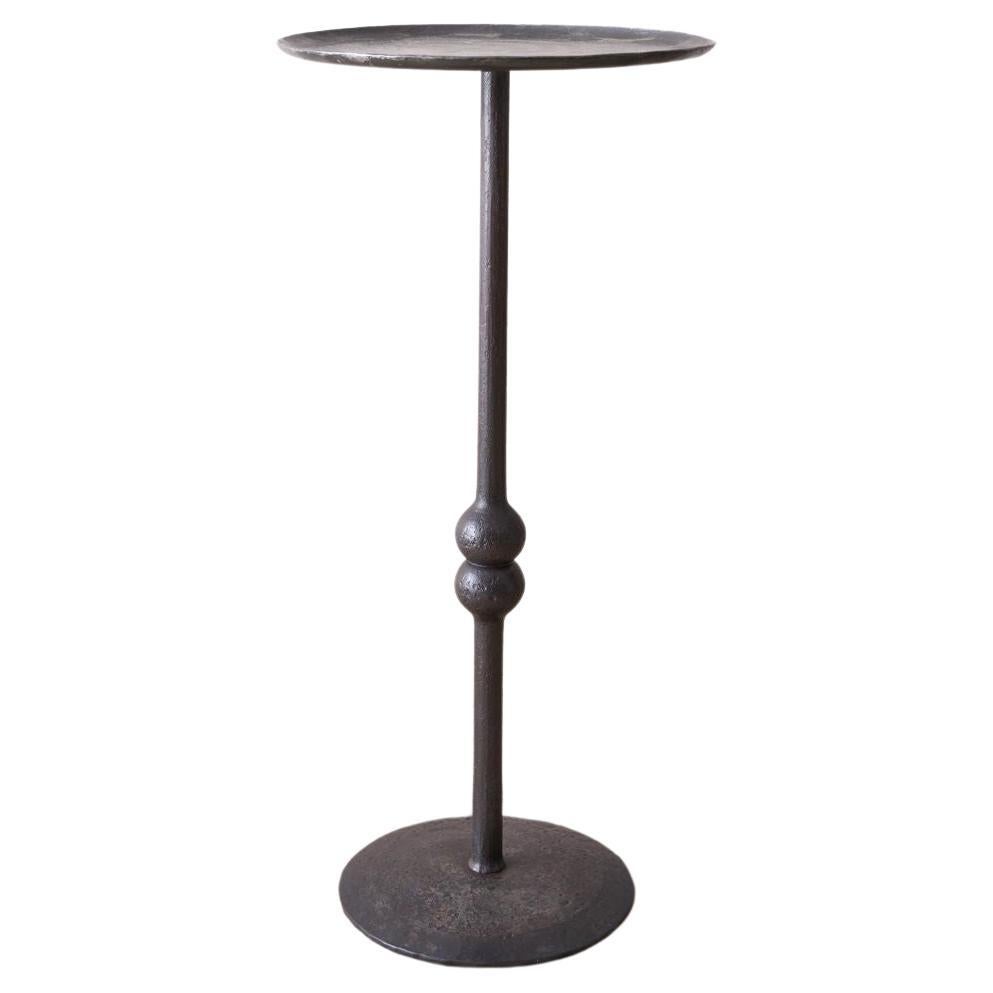 The 'Brokkr' forged steel martini table For Sale