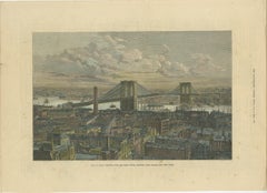 The Brooklyn Bridge Over the East River, Between Long Island and New York, 1883