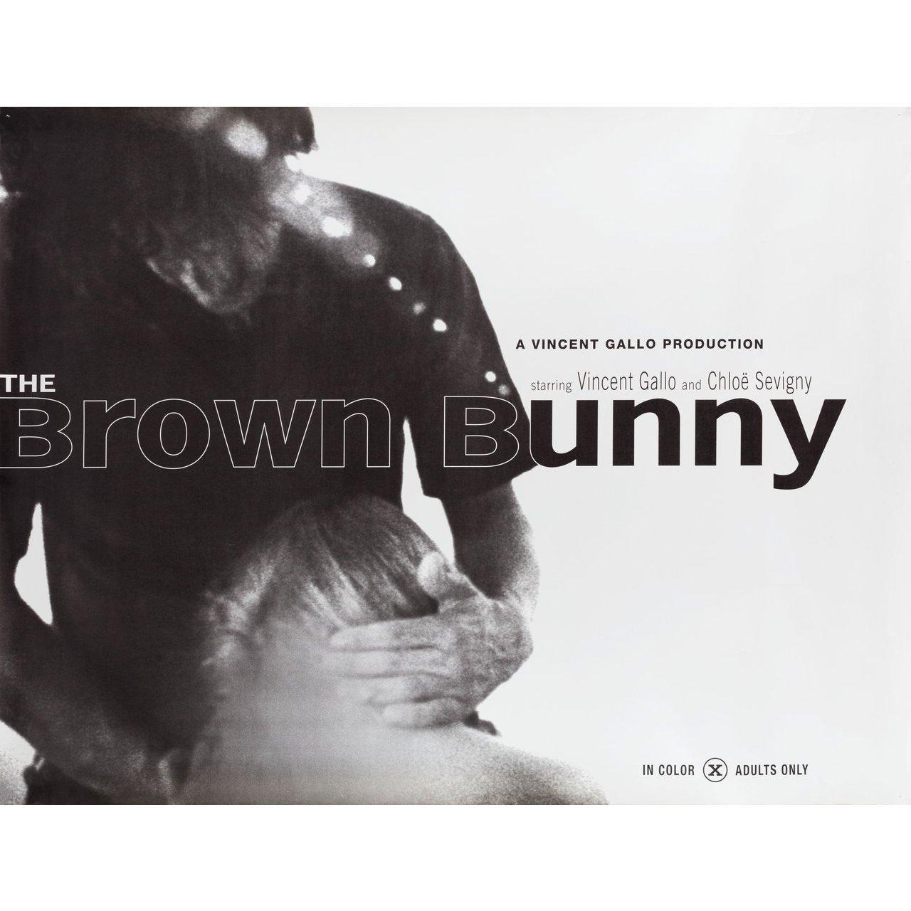 Original 2003 U.S. subway poster by Chris Habib for the film The Brown Bunny directed by Vincent Gallo with Vincent Gallo / Chloe Sevigny / Cheryl Tiegs / Elizabeth Blake. Very Good-Fine condition, folded. Many original posters were issued folded or