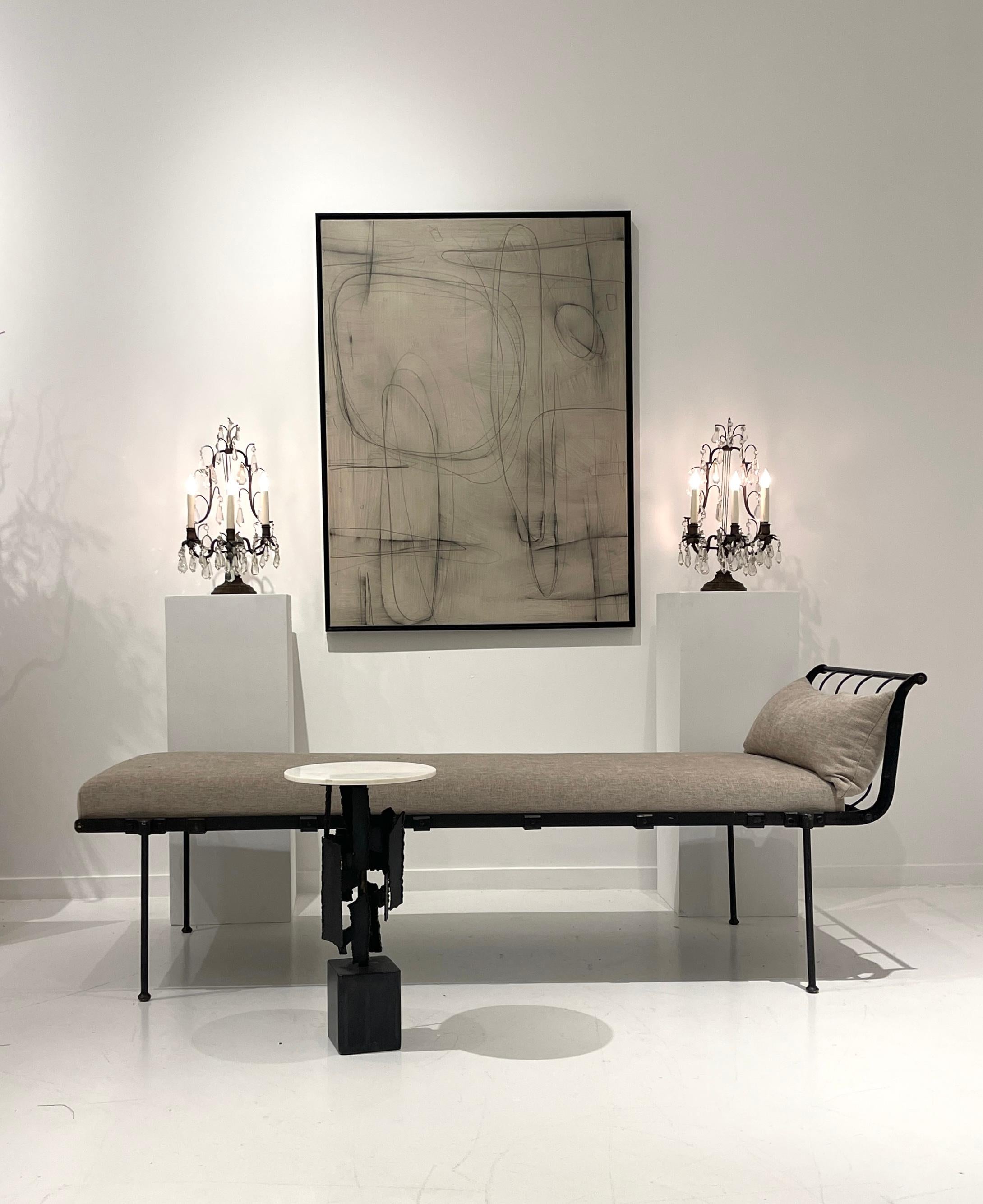 The Brut Sculptural Side Table by Morgan Clayhall, Steel and Marble Design (table d'appoint sculpturale en acier et marbre) Neuf - En vente à Toronto, CA