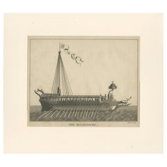 Die Bucentaure - Antiker Kupferstich des venezianischen Staatskahns, um 1802