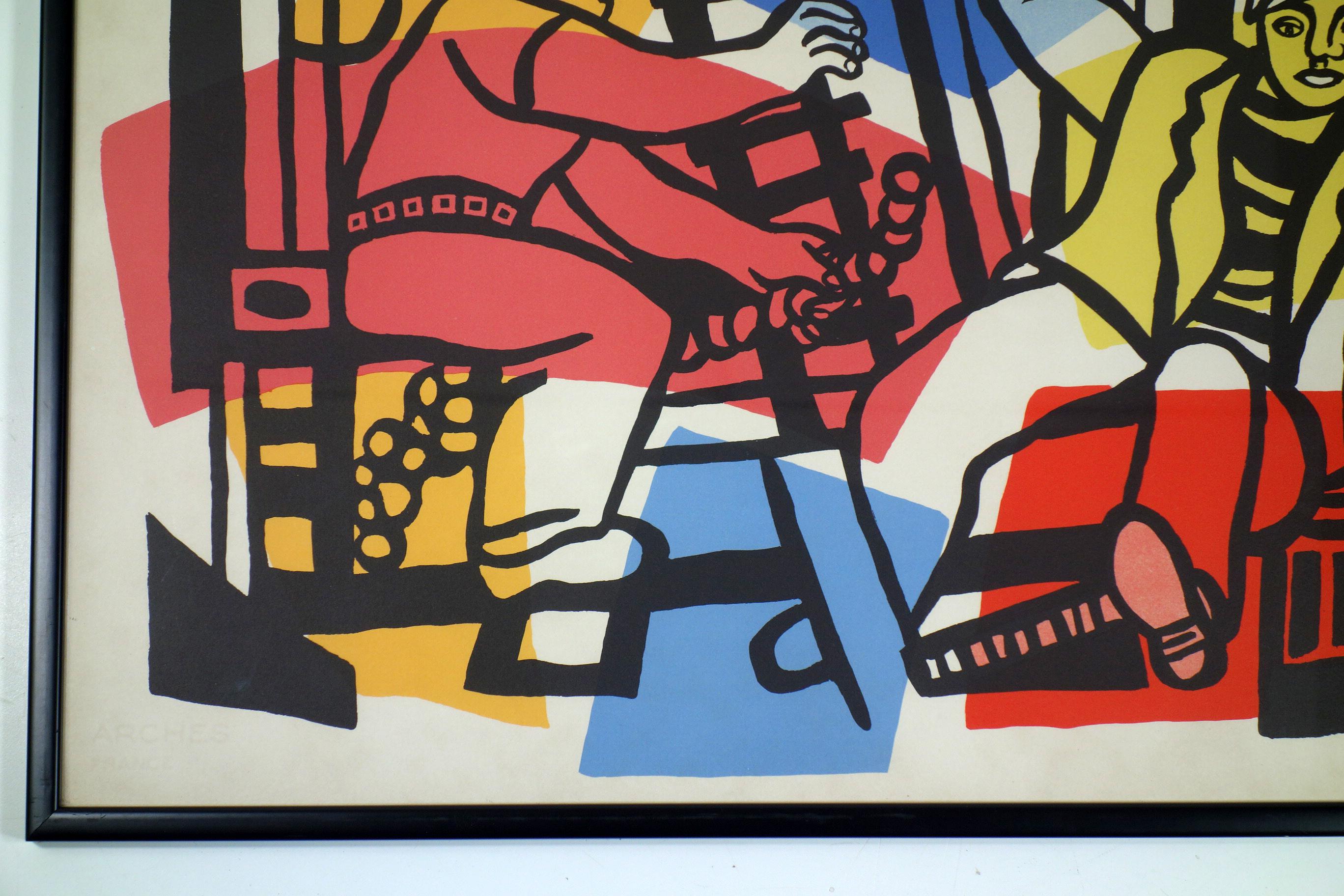DIE KONSTRUKTEURE
Fernand Léger
Frankreich, 1950

Litograph auf Arches-Papier
Original Holzrahmen
Sehr gute Kondiktion

Das Thema der Bauarbeiter ist eines der bekanntesten Projekte der 1940er und frühen 1950er Jahre, als es zum Hauptthema von