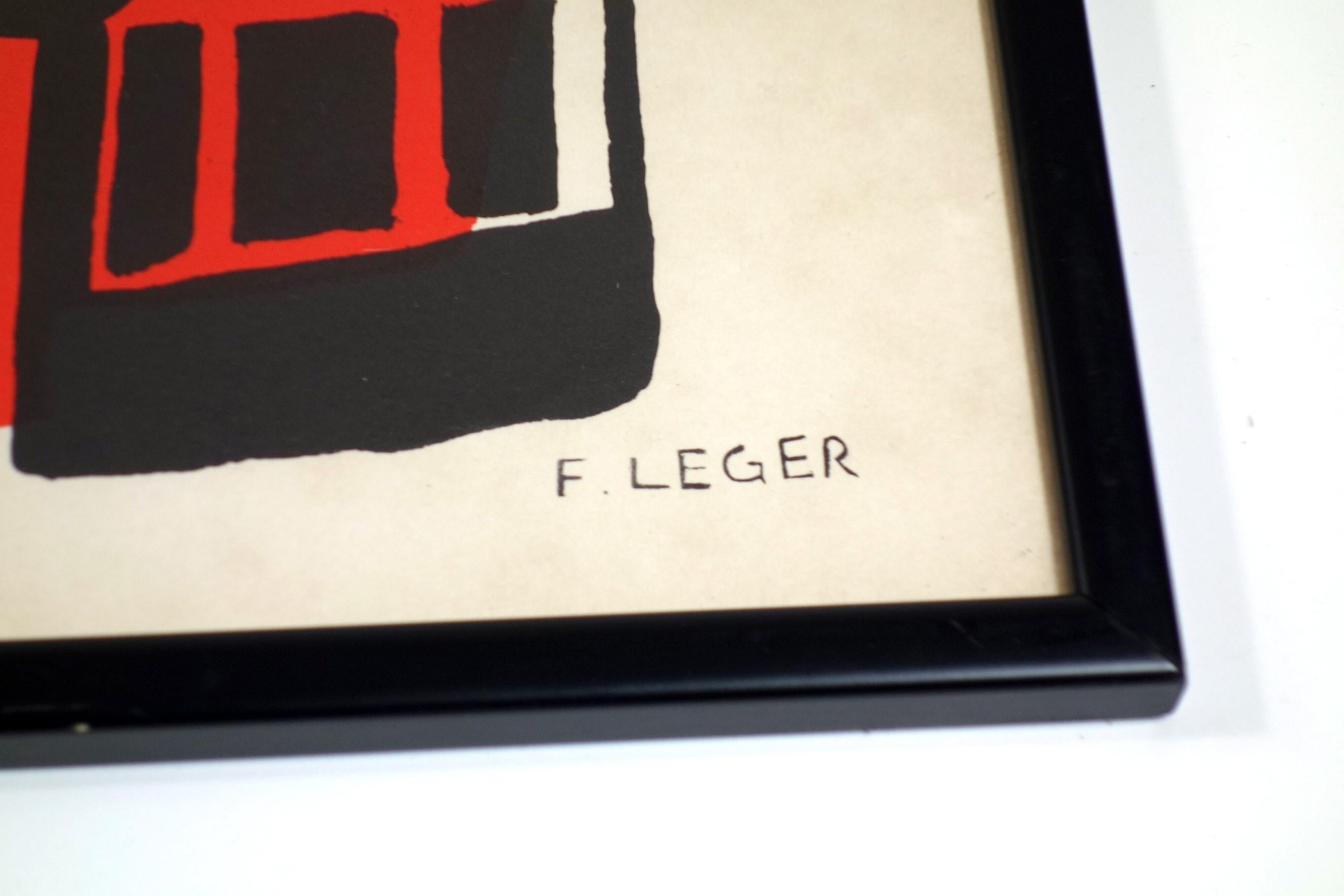„The Builders“ Fernand Leger Litographenbogen, Französisch, 1950 im Angebot 3