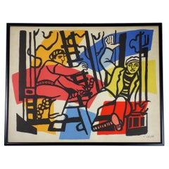 "The Builders" 1950 Fernand Leger Litograph Arches France