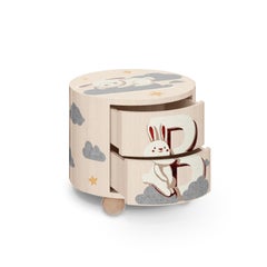 The Bunny Nightstand – Handcrafted Marquetry Nightstand