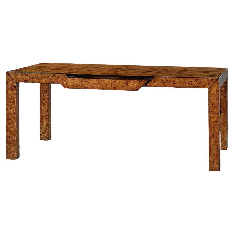 El Escritorio Parson de Madera de Burl