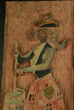 Folk Art The Buttercherner by Outsider Artist Andrew "Grandpa" Pfiender