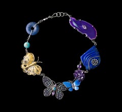 The Butterfly Collector Gemstone Necklace in Sterling Silver