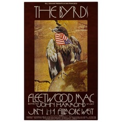 "Die Byrds und Fleetwood Mac" Original Vintage US Konzertplakat:: 1970