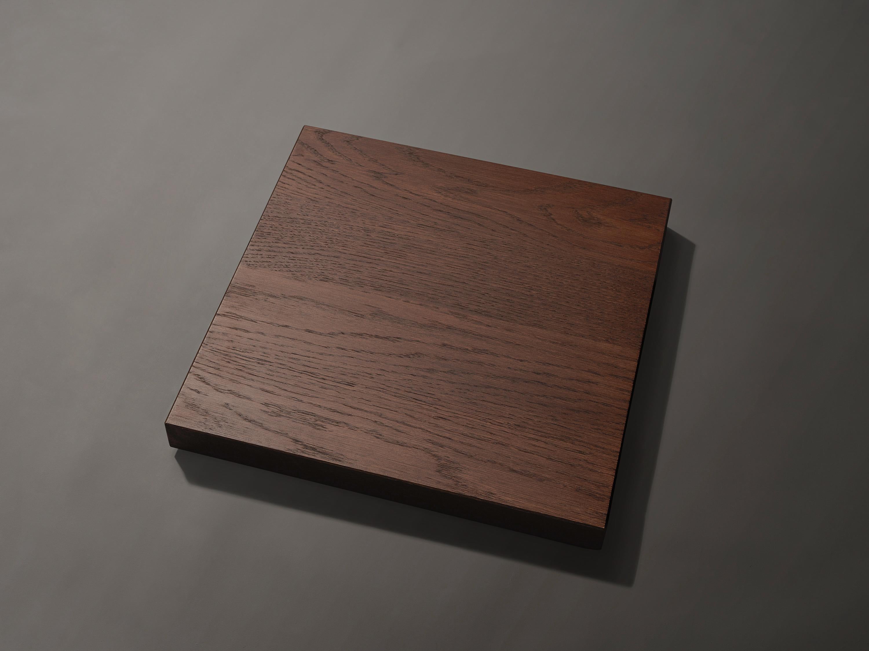 The Cadence Stool - Brutalist Stool / Side Table in European Oak by Mokko For Sale 5