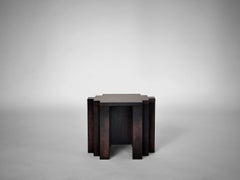 Sgabello Cadence - Sgabello / Tavolino brutalista in Oak Oak di Mokko