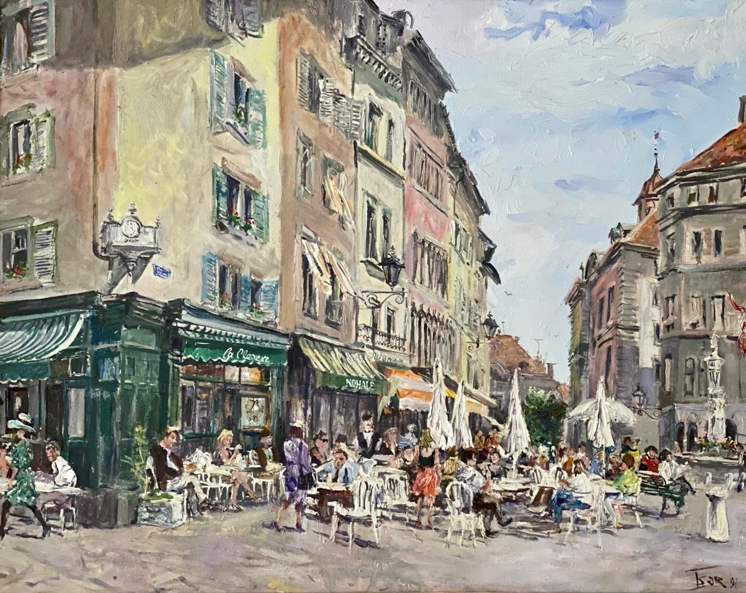 „ „Das Cafe““ von Valery Tsarikovsky im Zustand „Hervorragend“ im Angebot in Wiscasset, ME