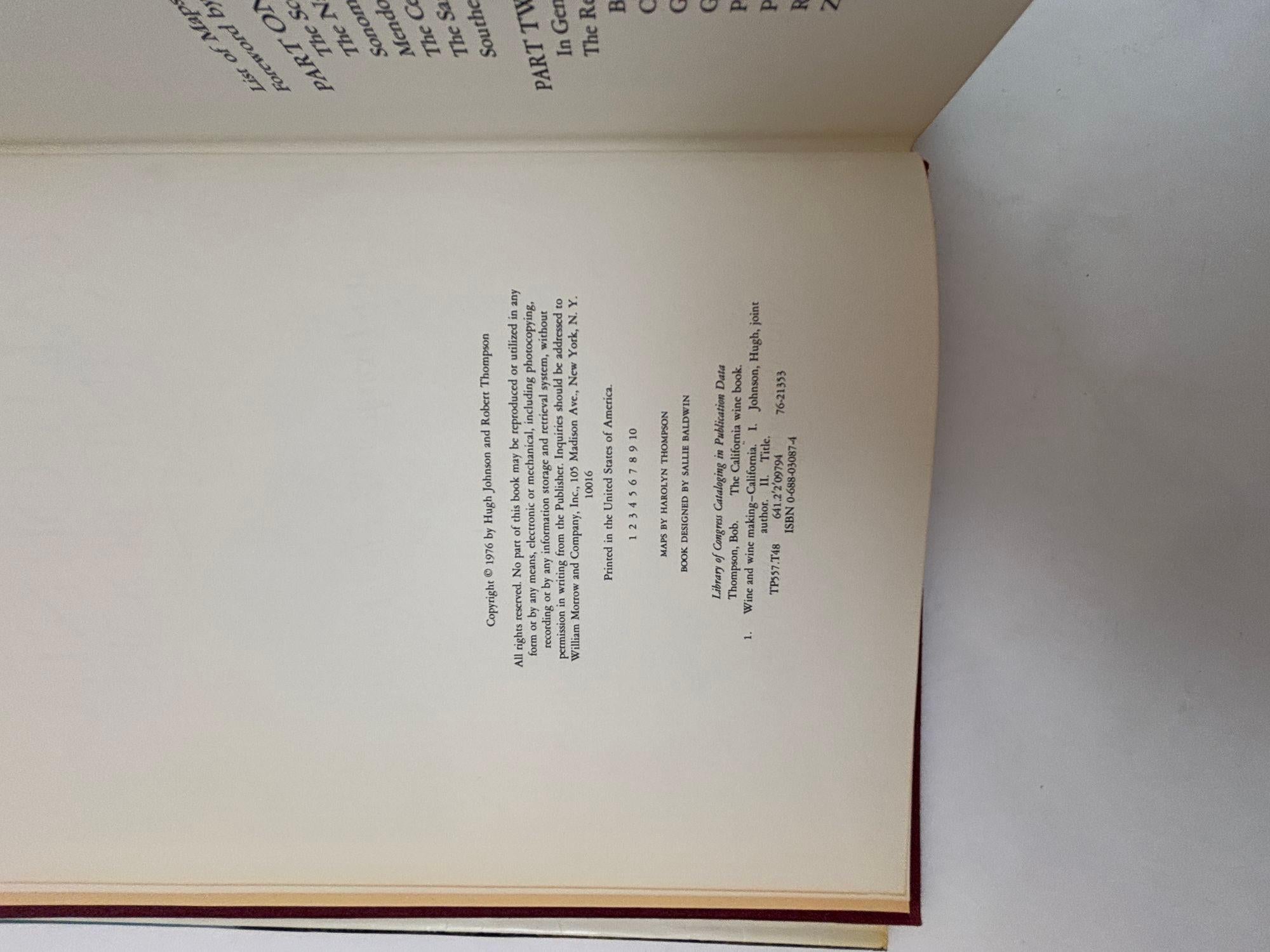 20th Century The California Wine Book For Sale