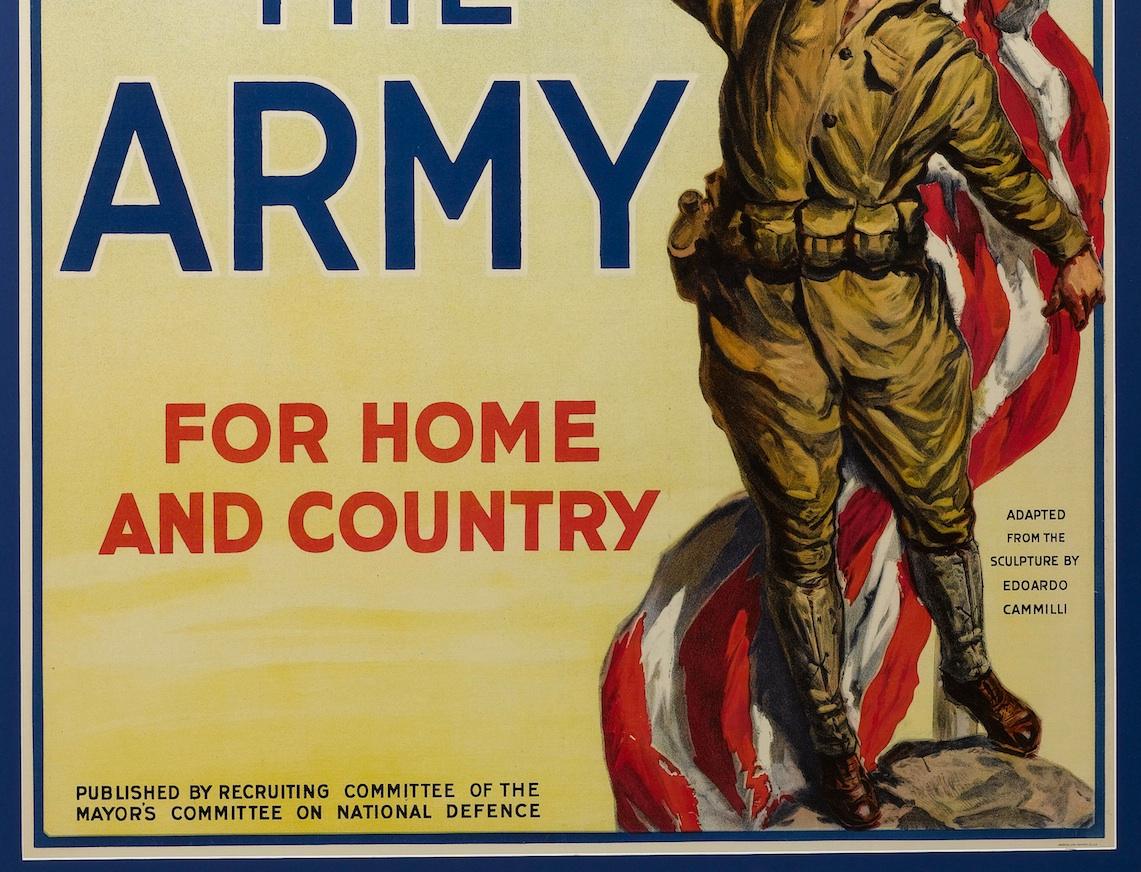 24x32 The Call To Duty Join the Army 1917 US Army WWI Recruiting Poster 