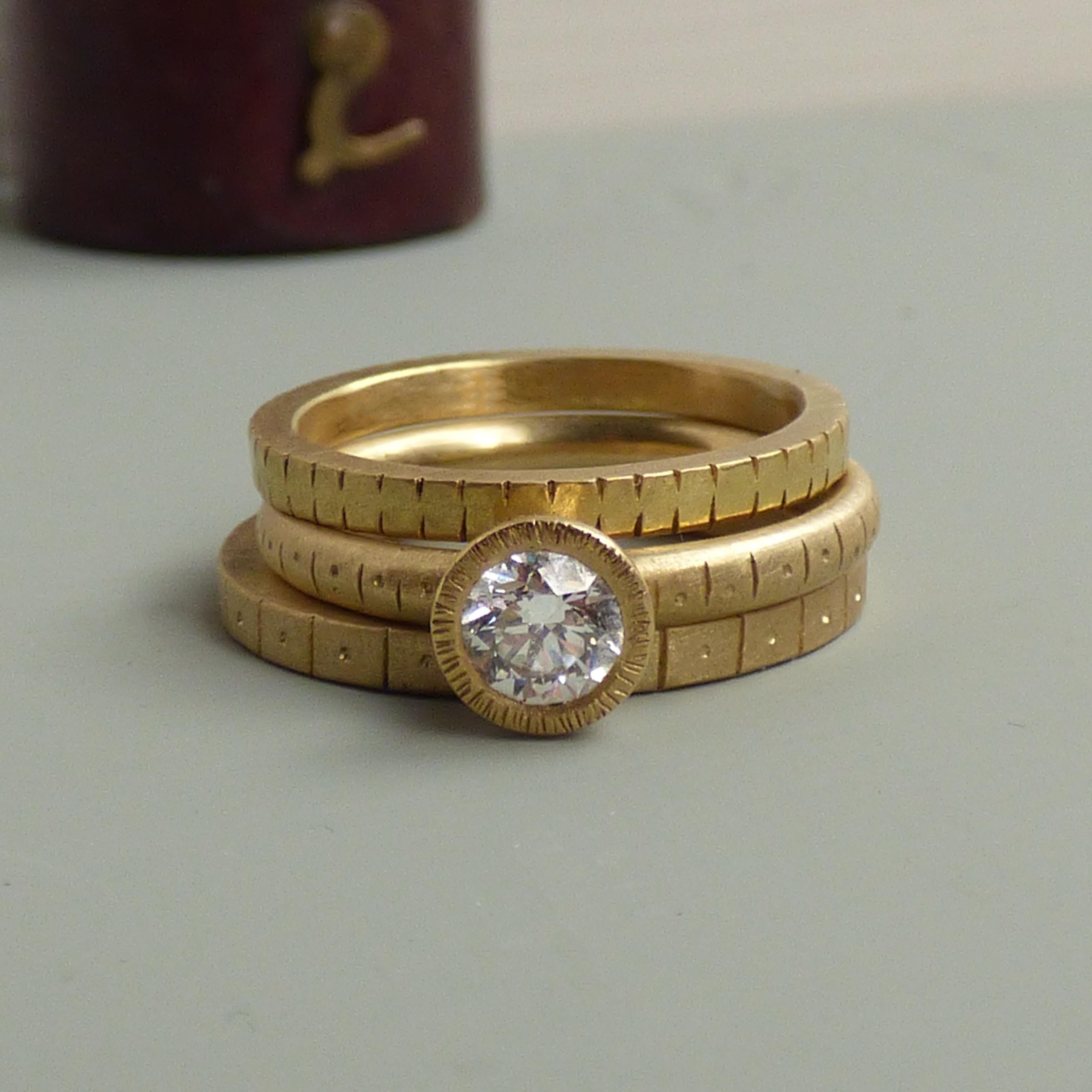 For Sale:  The Callie Ethical Engagement Ring CanadaMark 0.4 carat Diamond 18ct Gold 3