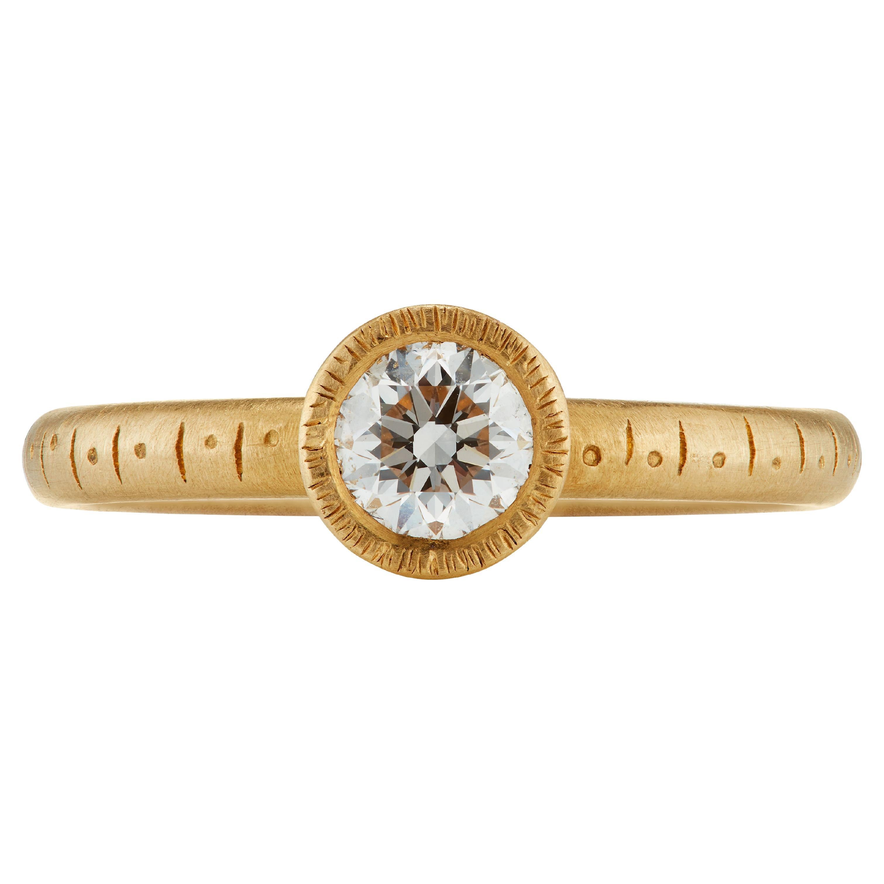Im Angebot: The Callie Ethical Verlobungsring CanadaMark 0,4 Karat Diamant 18ct Gold ()