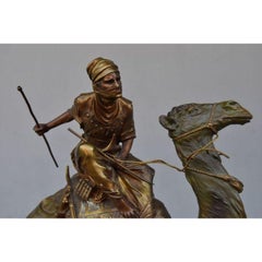 The Camel Rider Spectacular Orientalist Bronze Édouard Drouot (1859-1945)