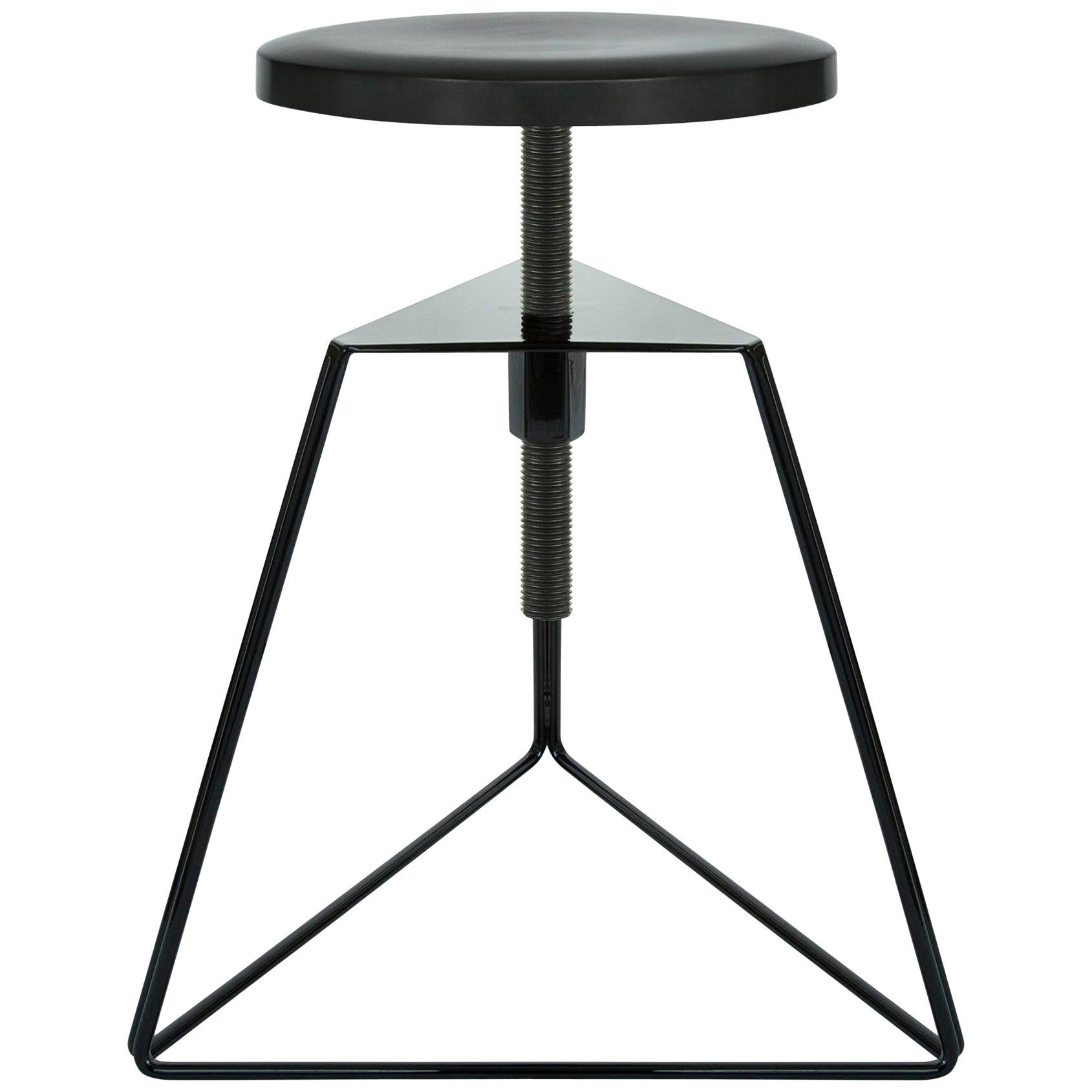 Coleman Stool Aspen Concrete Seat and Black Steel Base, 24" Counter