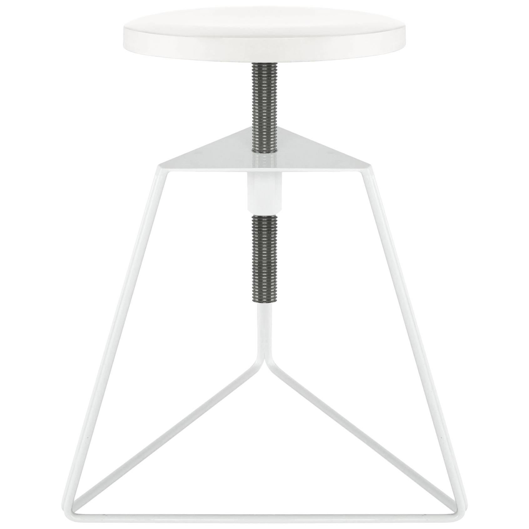 The Camp Stool - White, White Marble. Adjustable Height Low Stool. 18 Variations For Sale