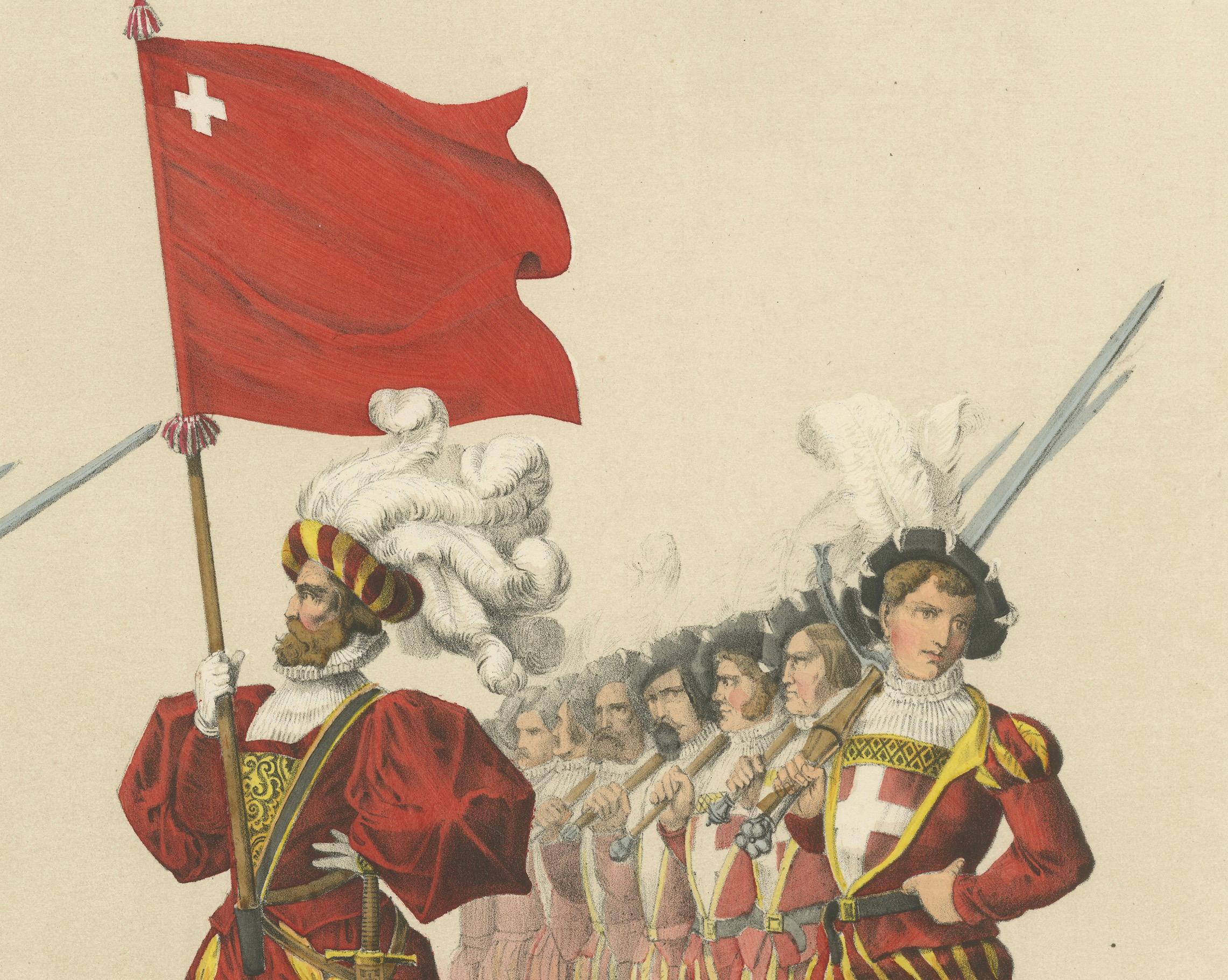 The Cantons of Uri and Schwyz - A Celebration of Swiss Heritage & Strength, 1855 (Mittleres 19. Jahrhundert) im Angebot