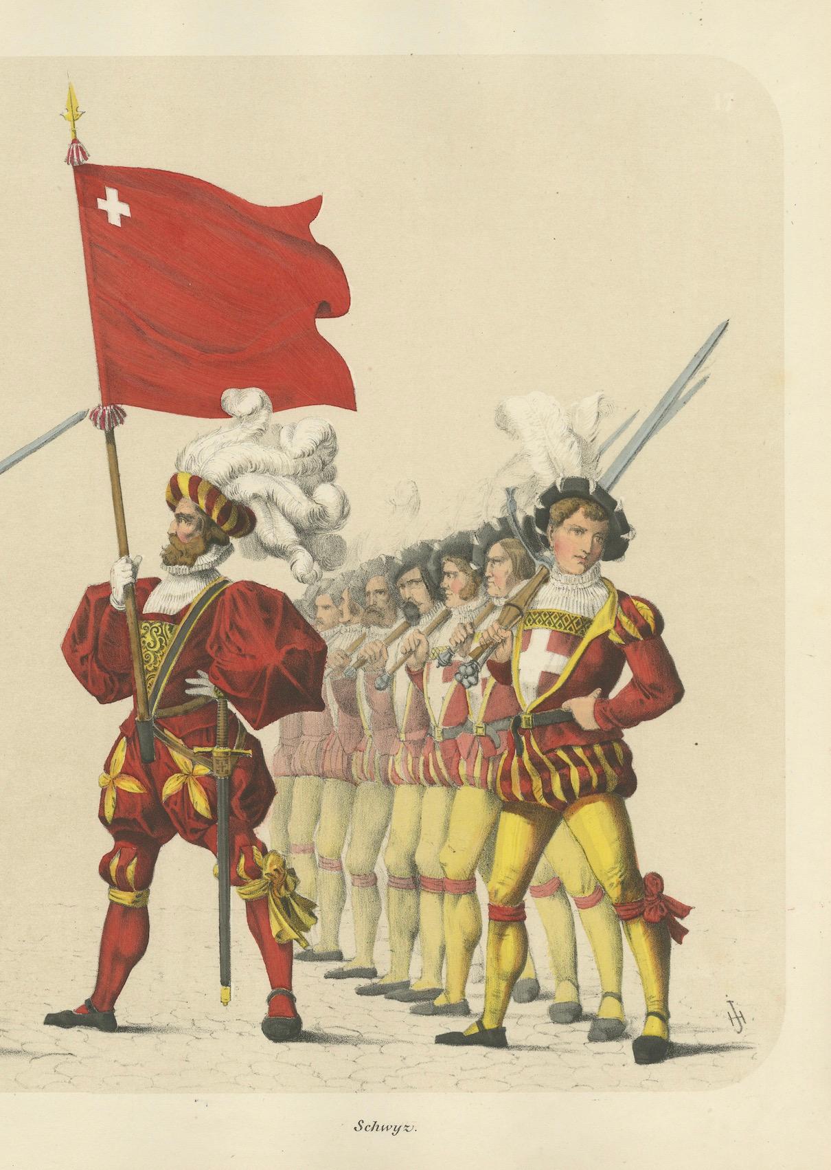 The Cantons of Uri and Schwyz - A Celebration of Swiss Heritage & Strength, 1855 im Angebot 1