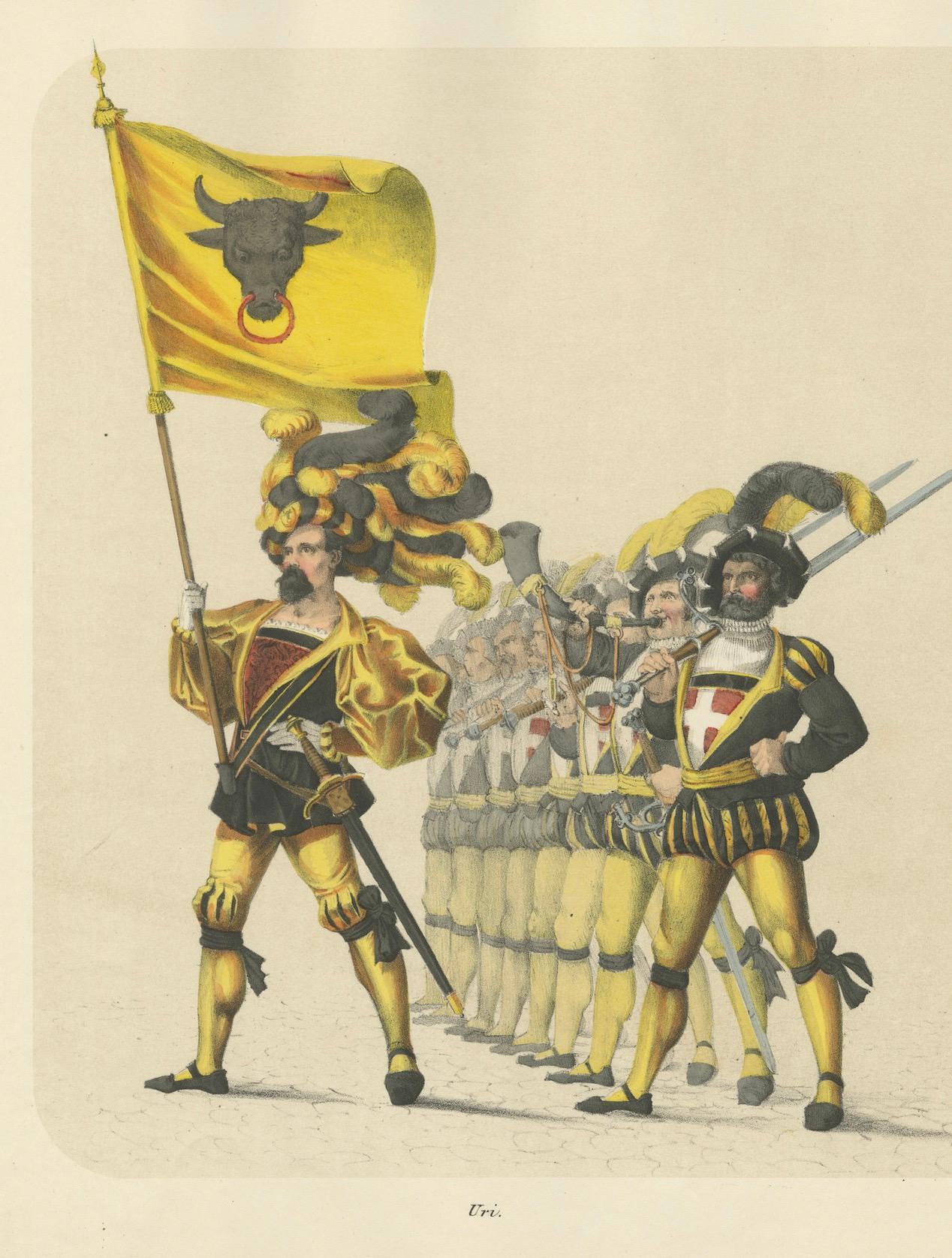 The Cantons of Uri and Schwyz - A Celebration of Swiss Heritage & Strength, 1855 im Angebot 2