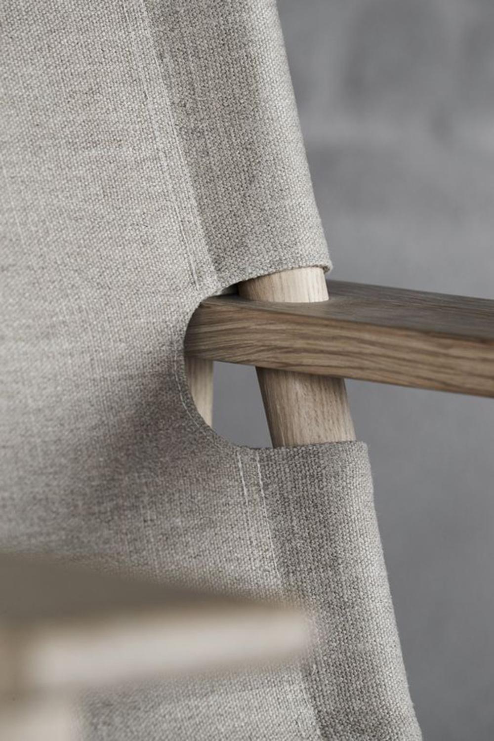 Scandinavian Modern The Canvas Chair in light oiled oak / canvas by Børge Mogensen for Fredericia For Sale